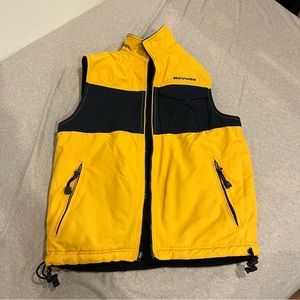 VINTAGE Abercrombie Kids Reversible Vest Fleece Large Blue Yellow Zip Up